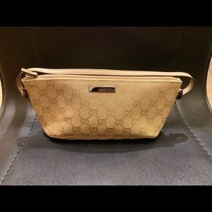 Auth Gucci GG monograms canvas mini bag